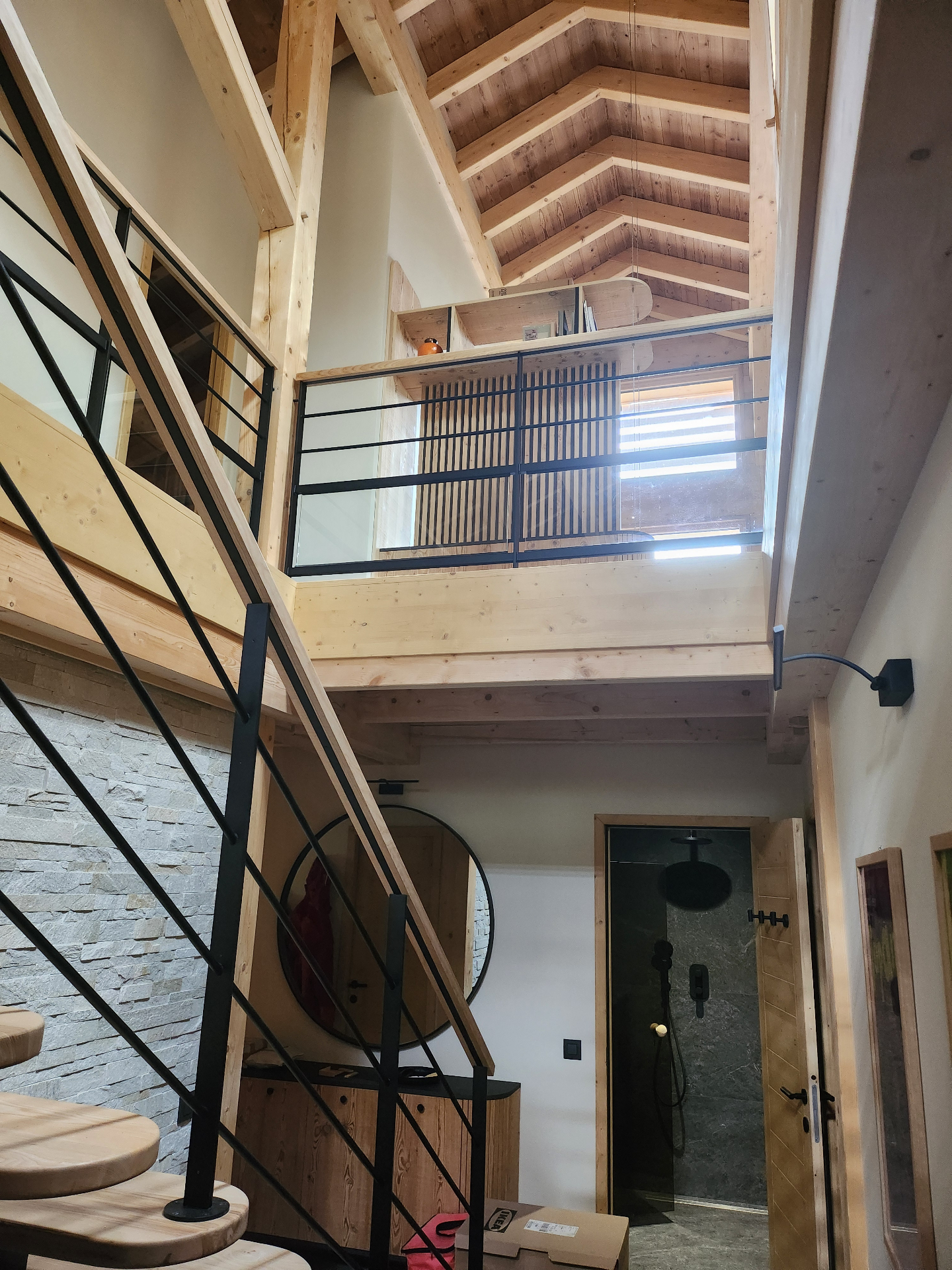 Intérieur chalet bois design Megève